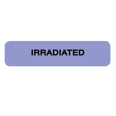 Label, Irradiated 5/16 X 1-1/4 Lavender W/Black